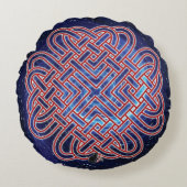 銀河ケルトの愛の結び目の丸い枕 ラウンドクッション (正面)