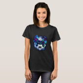 銀河ゲーマー – 宇宙コントローラー芸術 Tシャツ (正面フル)