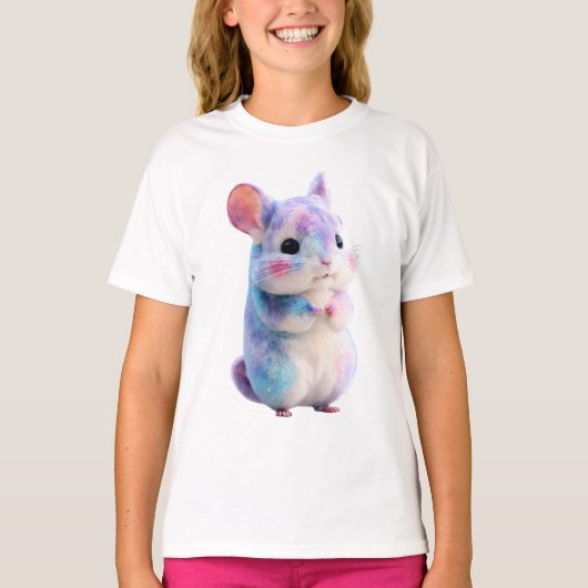 銀河コットンキャンディチンチラキッズ Tシャツ (正面)