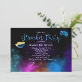 銀河スペーススリンバーパーティーバースデー招待状 招待状 (スタンド正面)