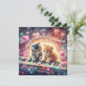 銀河パステルハート音楽子猫バレンタイン シーズンカード (スタンド正面)