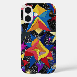 銀河パラダイス - 華やかな抽象的な星空 iPhone 16ケース