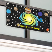 銀河パーティーテーマ 横断幕 (ビルの外側)