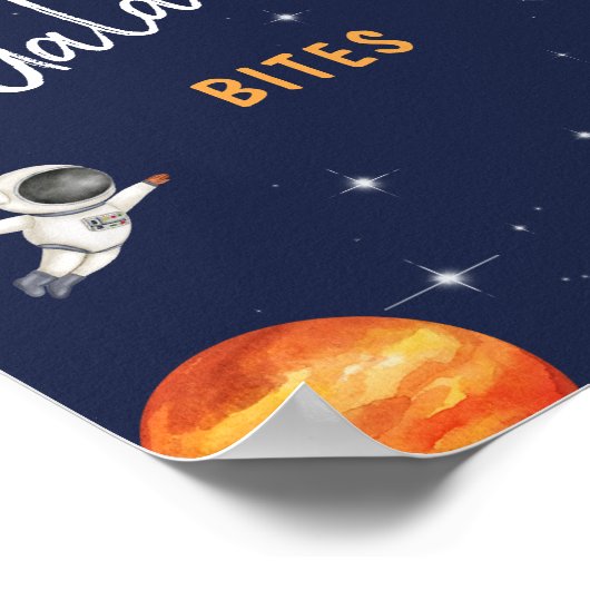 銀河ビテス宇宙テーマ誕生日パーティサイン ポスター (角)