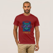 銀河ビブラ猫ヘッドホン Tシャツ (正面フル)