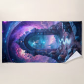 銀河ポータルファンタジー | コズミックゲートウェイ ビーチタオル (正面)