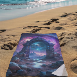銀河ポータルファンタジー | コズミックゲートウェイ ビーチタオル