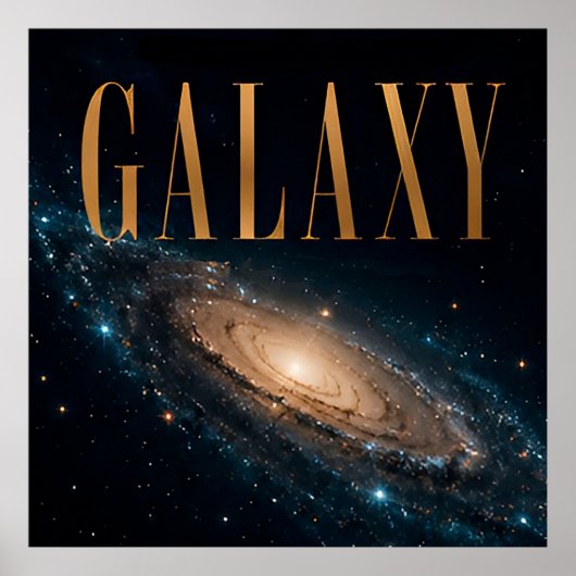 銀河ラグジュアリースペース編集グラフィック ポスター (正面)