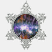 銀河中心の天の川銀河系X線ハッブル スノーフレークピューターオーナメント (正面)