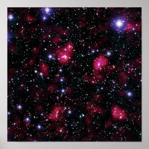 銀河団Abell 901/902ハッブル宇宙写真 ポスター