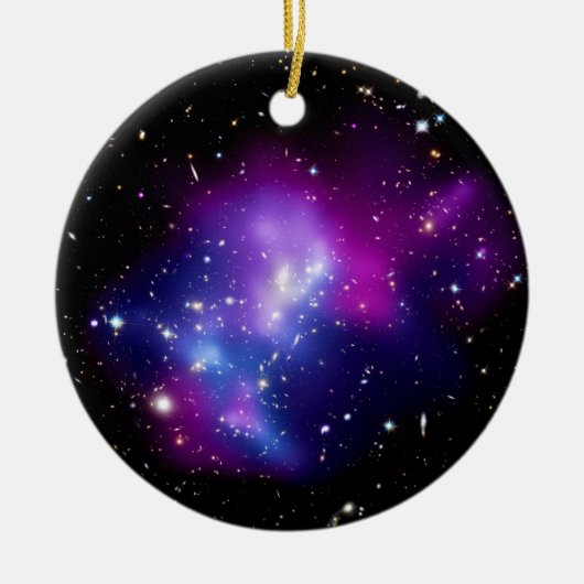 銀河団MACS J0717宇宙写真 セラミックオーナメント (正面)