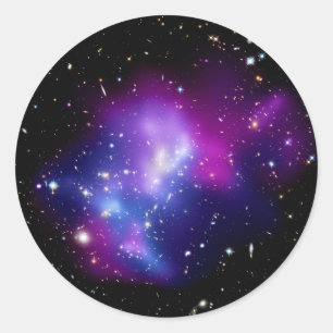 銀河団MACS J0717宇宙写真 ラウンドシール