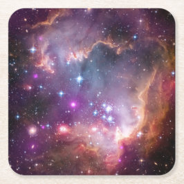 銀河外宇宙パープル星雲 スクエアペーパーコースター