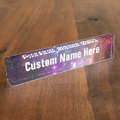 銀河外宇宙パープル星雲 デスクネームプレート (側面)