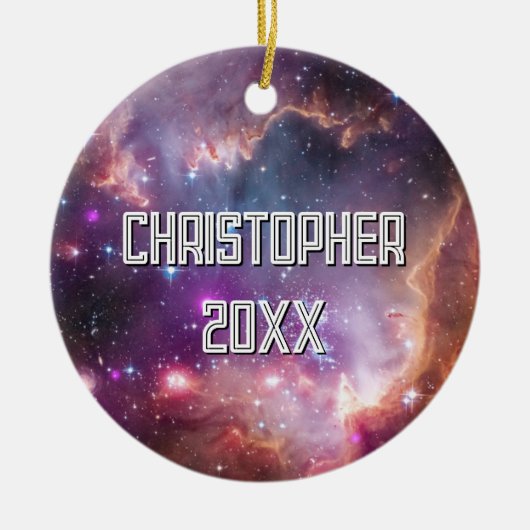 銀河外宇宙パープル セラミックオーナメント (正面)