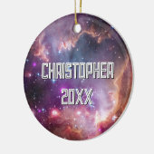 銀河外宇宙パープル セラミックオーナメント (左)