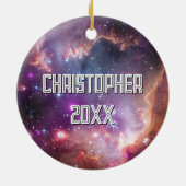 銀河外宇宙パープル セラミックオーナメント (裏面)