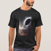 銀河宇宙のブラックホール 宇宙科学 Tシャツ (正面)