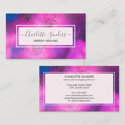 銀河宇宙エネルギー治癒ビジネスカード 名刺 (正面/裏面)