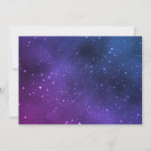 銀河宇宙星の少女写真誕生日 招待状 (裏面)
