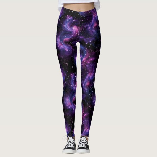 銀河宇宙星雲コズミック柄 レギンス (正面)