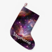 銀河宇宙紫星雲 スモールクリスマスストッキング (正面 (吊り時))