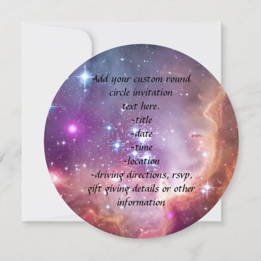 銀河宇宙紫星雲 招待状 (裏面)