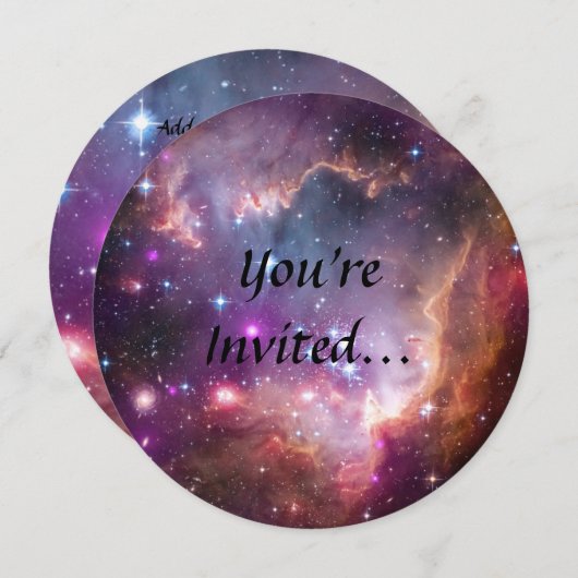 銀河宇宙紫星雲 招待状 (正面/裏面)