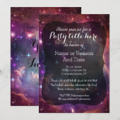 銀河宇宙背景パーティー全般 招待状 (正面/裏面)