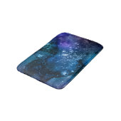 銀河愛好家のための星空の青空と白いスパークル バスマット (アングル)