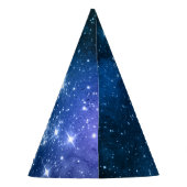 銀河愛好家のための星空の青空と白い輝き パーティーハット (裏面)