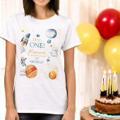 銀河探検宇宙少年 初めての誕生日 お誕生日おめでとう Tシャツ