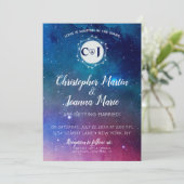 銀河星座のウェディング招待状 星 愛 招待状 (スタンド正面)