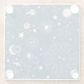 銀河星座：宇宙パターンデザイン ガラスコースター (裏面)