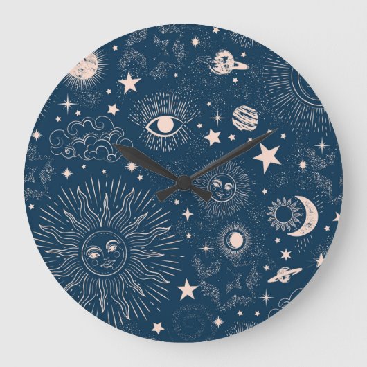 銀河星座：宇宙パターンデザイン ラージ壁時計 (正面)