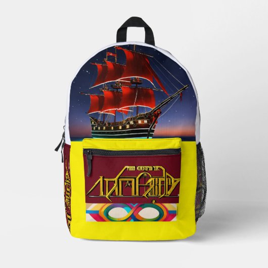 「銀河星艦隊の乗組員：大胆に先を行く」 プリントバックパック (正面)