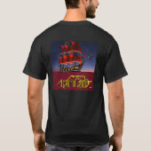 「銀河星艦隊の乗組員：大胆に先を行く」 Tシャツ (裏面)