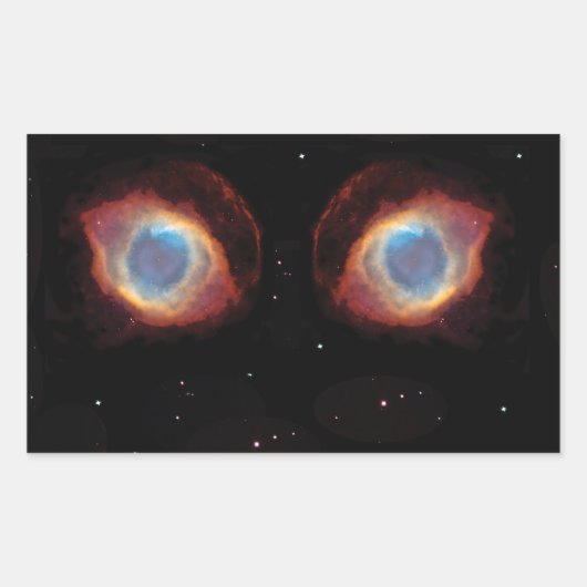 銀河星雲の目のシール 長方形シール (正面)