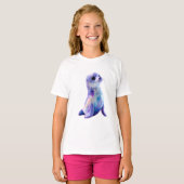 銀河星雲スペースアザラシ キッズ Tシャツ (正面フル)