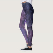 銀河星雲ヨガパンツ スペースパープル レギンス (左)