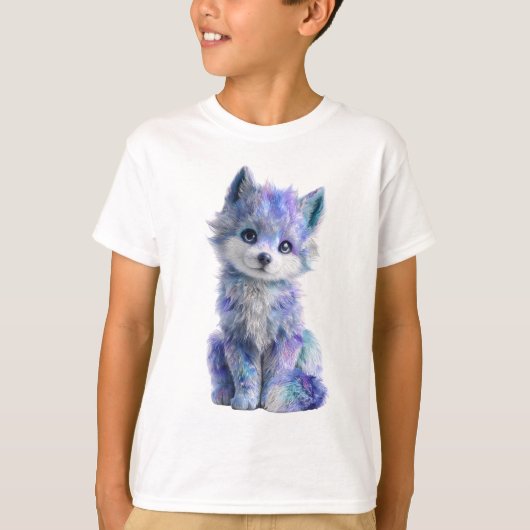 銀河星雲 子狼 キッズ Tシャツ (正面)