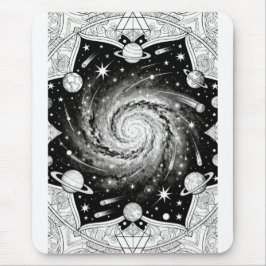 銀河曼荼羅アートプリント | 宇宙の壁掛けデコレーション マウスパッド