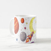 銀河朝マグカップ宇宙をテーマにしたコーヒー コーヒーマグカップ (正面左)