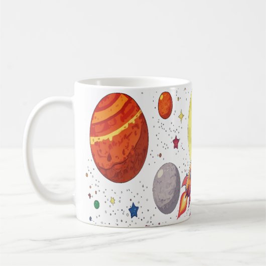 銀河朝マグカップ宇宙をテーマにしたコーヒー コーヒーマグカップ (左)
