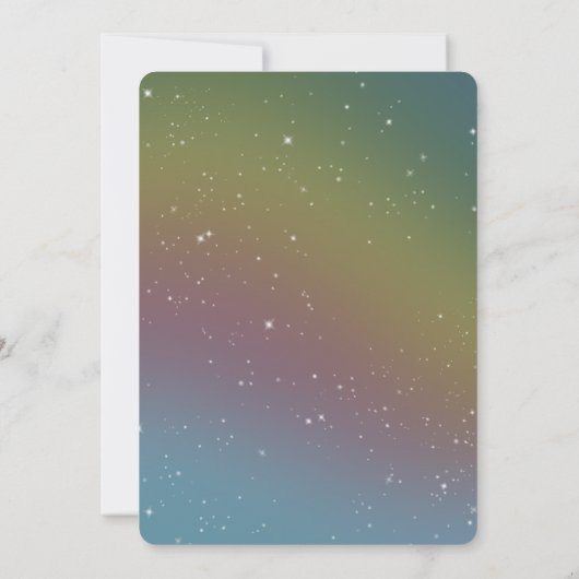 銀河消音レインボー結婚式招待状 招待状 (裏面)