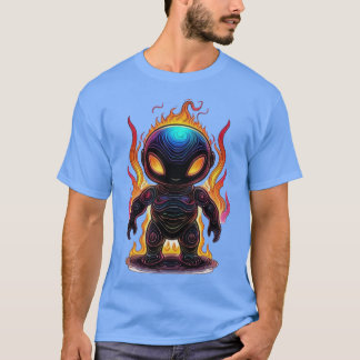 銀河炎チビ（小さくかわいく書いた感じ）:エイリアン炎 Tシャツ