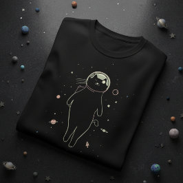 銀河猫の宇宙飛行士デザイン - スペースキャットアストロノート Tシャツ