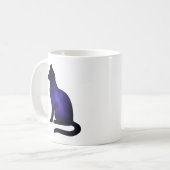 銀河猫イラスト | 宇宙の星雲 猫好き コーヒーマグカップ (正面左)