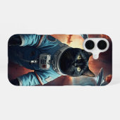 銀河猫宇宙飛行士 iPhone 16ケース (裏面横)