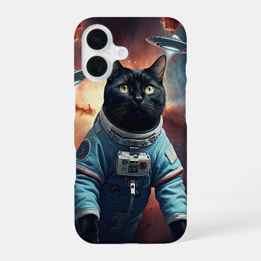 銀河猫宇宙飛行士 iPhone 16ケース (裏面)